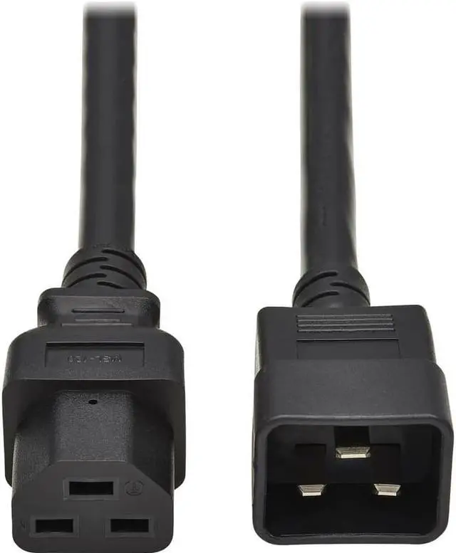 Alt view image 5 of 10 - Tripp Lite Power Cord, C20 to C21 - Heavy-Duty, 20A, 250V, 12 AWG, 3 ft. (0.91 m), Black - For Network Switch, PDU, UPS, Router - 250 V AC20 A - Black - 3 ft Cord Length - North America