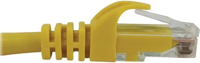 Alt view image 3 of 7 - Tripp Lite Cat6a 10G Snagless Molded UTP Ethernet Cable (RJ45 M/M), PoE, Yellow, 10 ft. (3.1 m) - 10 ft Category 6a Network Cable for Network Device, Switch, Patch Panel, Server, Router, Hub, Printer,