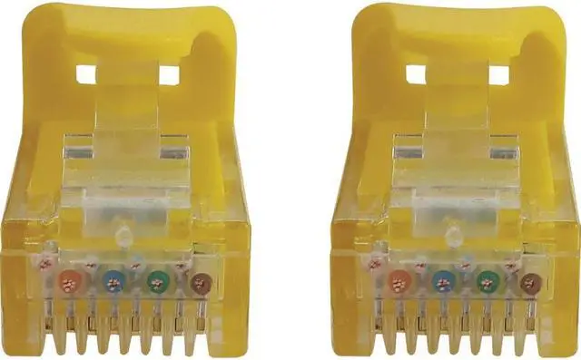Alt view image 4 of 7 - Tripp Lite Cat6a 10G Snagless Molded UTP Ethernet Cable (RJ45 M/M), PoE, Yellow, 10 ft. (3.1 m) - 10 ft Category 6a Network Cable for Network Device, Switch, Patch Panel, Server, Router, Hub, Printer,