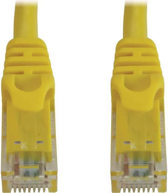 Alt view image 5 of 7 - Tripp Lite Cat6a 10G Snagless Molded UTP Ethernet Cable (RJ45 M/M), PoE, Yellow, 10 ft. (3.1 m) - 10 ft Category 6a Network Cable for Network Device, Switch, Patch Panel, Server, Router, Hub, Printer,
