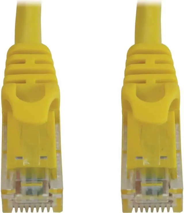 Alt view image 5 of 9 - Tripp Lite Cat6a 10G Snagless Molded UTP Ethernet Cable (RJ45 M/M), PoE, Yellow, 2 ft. (0.6 m) - 2 ft Category 6a Network Cable for Network Device, Switch, Patch Panel, Server, Router, Hub, Printer, C