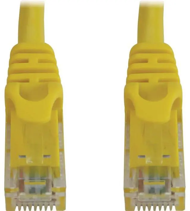 Alt view image 4 of 10 - Tripp Lite Cat6a 10G Snagless Molded UTP Ethernet Cable (RJ45 M/M), PoE, Yellow, 6 in. (15 cm) - 6" Category 6a Network Cable for Network Device, Switch, Patch Panel, Server, Router, Hub, Printer