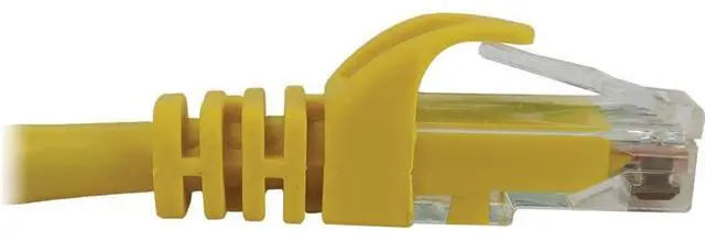 Alt view image 3 of 10 - Tripp Lite Cat6a 10G Snagless Molded UTP Ethernet Cable (RJ45 M/M), PoE, Yellow, 6 in. (15 cm) - 6" Category 6a Network Cable for Network Device, Switch, Patch Panel, Server, Router, Hub, Printer