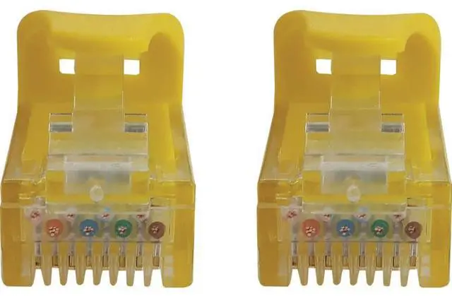 Alt view image 5 of 10 - Tripp Lite Cat6a 10G Snagless Molded UTP Ethernet Cable (RJ45 M/M), PoE, Yellow, 6 in. (15 cm) - 6" Category 6a Network Cable for Network Device, Switch, Patch Panel, Server, Router, Hub, Printer