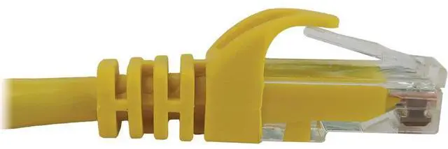 Alt view image 3 of 10 - Tripp Lite Cat6a 10G Snagless Molded UTP Ethernet Cable (RJ45 M/M), PoE, Yellow, 5 ft. (1.5 m) - 5 ft Category 6a Network Cable for Network Device, Switch, Patch Panel, Server, Router, Hub, Printer, C