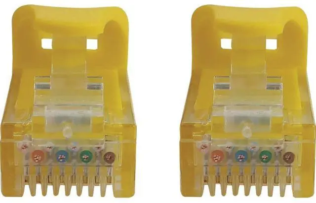 Alt view image 5 of 10 - Tripp Lite Cat6a 10G Snagless Molded UTP Ethernet Cable (RJ45 M/M), PoE, Yellow, 5 ft. (1.5 m) - 5 ft Category 6a Network Cable for Network Device, Switch, Patch Panel, Server, Router, Hub, Printer, C