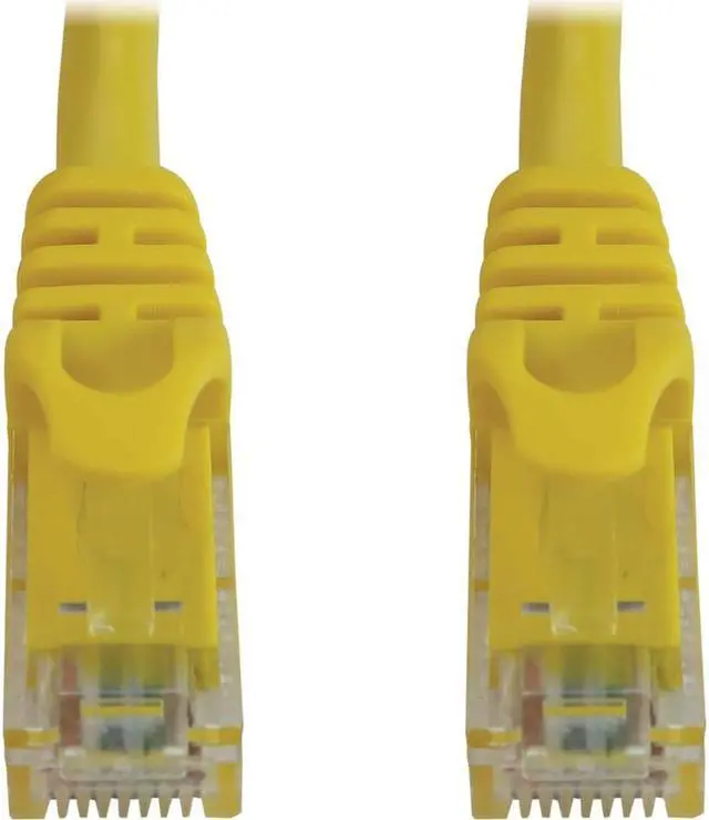 Alt view image 4 of 6 - Tripp Lite Cat6a 10G Snagless Molded UTP Ethernet Cable (RJ45 M/M), PoE, Yellow, 3 ft. (0.9 m) - 3 ft Category 6a Network Cable for Network Device, Switch, Patch Panel, Server, Router, Hub, Printer, C