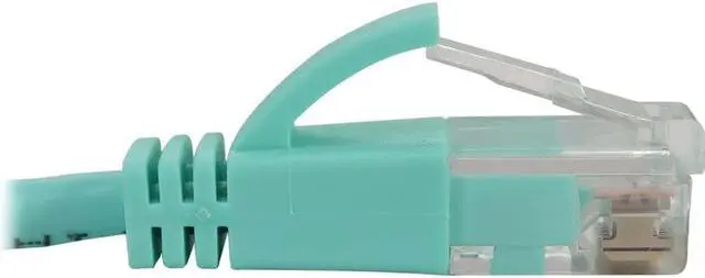 Alt view image 4 of 10 - Tripp Lite Cat6a 10G Snagless Molded Slim UTP Ethernet Cable (RJ45 M/M), PoE, Aqua, 25 ft. (7.6 m) - 25 ft Category 6a Network Cable for Network Device, Server, Switch, Router, Hub, Printer, Computer,