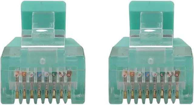 Alt view image 3 of 10 - Tripp Lite Cat6a 10G Snagless Molded Slim UTP Ethernet Cable (RJ45 M/M), PoE, Aqua, 25 ft. (7.6 m) - 25 ft Category 6a Network Cable for Network Device, Server, Switch, Router, Hub, Printer, Computer,