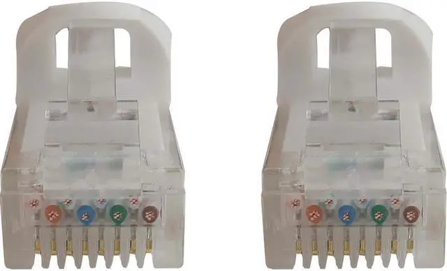 Alt view image 4 of 9 - Tripp Lite Cat6a 10G Snagless Molded UTP Ethernet Cable (RJ45 M/M), PoE, White, 5 ft. (1.5 m) - 5 ft Category 6a Network Cable for Network Device, Patch Panel, Switch, Server, Router, Hub, Printer, Co