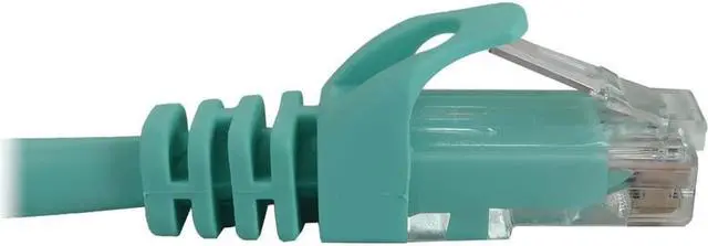 Alt view image 5 of 9 - Tripp Lite Cat6a 10G Snagless Molded UTP Ethernet Cable (RJ45 M/M), PoE, Aqua, 2 ft. (0.6 m) - 2 ft Category 6a Network Cable for Network Device, Switch, Patch Panel, Server, Router, Hub, Printer, Com