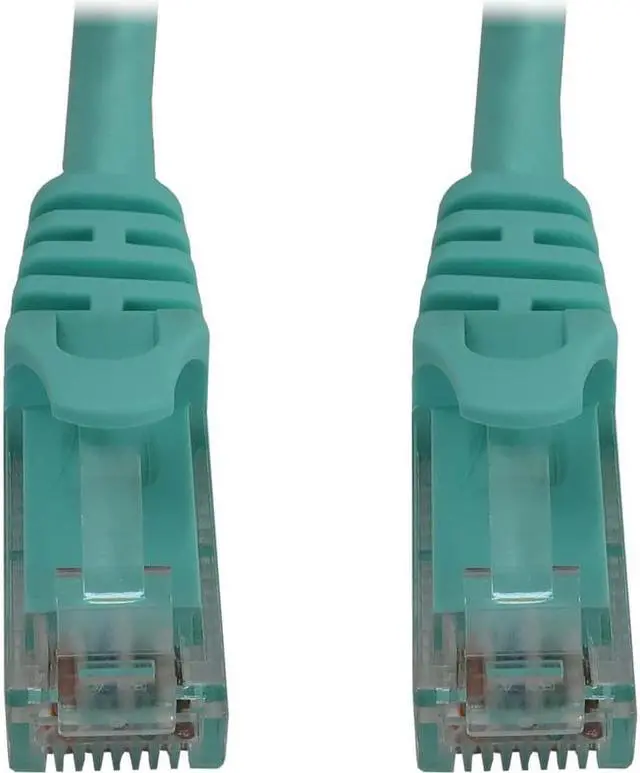 Alt view image 4 of 9 - Tripp Lite Cat6a 10G Snagless Molded UTP Ethernet Cable (RJ45 M/M), PoE, Aqua, 2 ft. (0.6 m) - 2 ft Category 6a Network Cable for Network Device, Switch, Patch Panel, Server, Router, Hub, Printer, Com