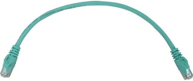 Alt view image 2 of 5 - Tripp Lite Cat6a 10G Snagless Molded UTP Ethernet Cable (RJ45 M/M), PoE, Aqua, 1 ft. (0.3 m) - 1 ft Category 6a Network Cable for Network Device, Switch, Patch Panel, Server, Router, Hub, Printer, Com