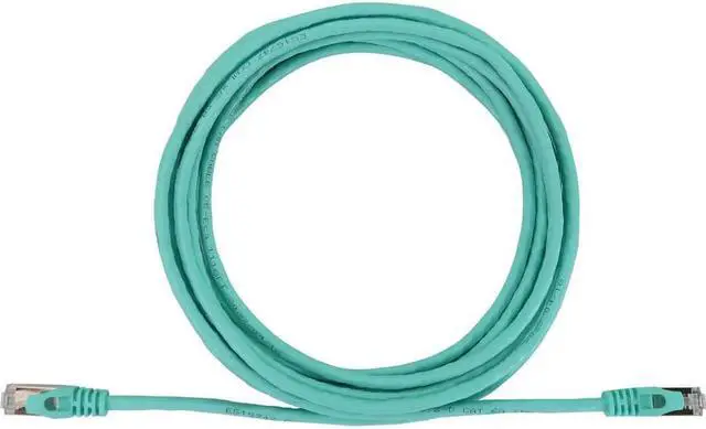 Alt view image 5 of 5 - Tripp Lite Cat6a 10G Snagless Shielded Slim STP Ethernet Cable (RJ45 M/M), PoE, Aqua, 15 ft. (4.6 m) - 15 ft Category 6a Network Cable for Network Device, Server, Switch, Router, Hub, Printer, Compute