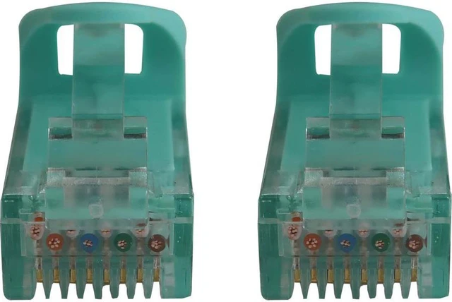 Alt view image 5 of 5 - Tripp Lite Cat6a 10G Snagless Molded UTP Ethernet Cable (RJ45 M/M), PoE, Aqua, 1 ft. (0.3 m) - 1 ft Category 6a Network Cable for Network Device, Switch, Patch Panel, Server, Router, Hub, Printer, Com