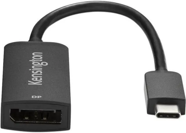 Alt view image 5 of 9 - Kensington CV5000DP USB-C 4K/8K DisplayPort 1.4 Adapter - 1 x 20-pin DisplayPort 1.4 Digital Audio/Video Female - 1 x USB Type C Male - 7680 x 4320 Supported - Black