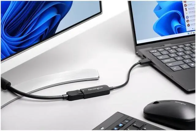 Alt view image 6 of 9 - Kensington CV5000DP USB-C 4K/8K DisplayPort 1.4 Adapter - 1 x 20-pin DisplayPort 1.4 Digital Audio/Video Female - 1 x USB Type C Male - 7680 x 4320 Supported - Black