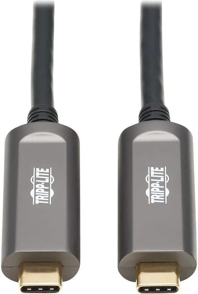 Alt view image 7 of 11 - Tripp Lite USB-C AOC Cable (M/M) - USB 3.2 Gen 2 (10 Gbps) Plenum-Rated Fiber Active Optical Cable - Data Only, Black, 15 m - 49.21 ft USB-C Data Transfer Cable for Server, Hard Drive, Desktop Compute