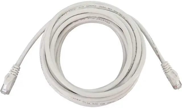 Alt view image 2 of 6 - Tripp Lite Cat6a 10G Snagless Molded UTP Ethernet Cable (RJ45 M/M), PoE, White, 20 ft. (6.1 m) - 20 ft Category 6a Network Cable for Network Device, Switch, Patch Panel, Server, Router, Hub, Printer,