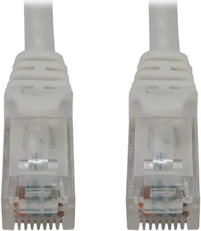 Alt view image 5 of 6 - Tripp Lite Cat6a 10G Snagless Molded UTP Ethernet Cable (RJ45 M/M), PoE, White, 20 ft. (6.1 m) - 20 ft Category 6a Network Cable for Network Device, Switch, Patch Panel, Server, Router, Hub, Printer,