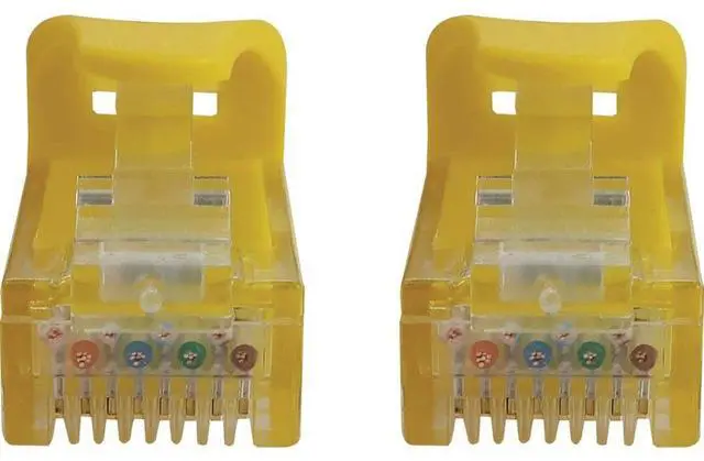 Alt view image 3 of 7 - Tripp Lite Cat6a 10G Snagless Molded UTP Ethernet Cable (RJ45 M/M), PoE, Yellow, 20 ft. (6.1 m) - 20 ft Category 6a Network Cable for Network Device, Switch, Patch Panel, Server, Router, Hub, Printer,
