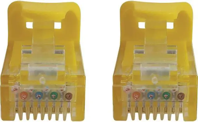 Alt view image 3 of 6 - Tripp Lite Cat6a 10G Snagless Molded UTP Ethernet Cable (RJ45 M/M), PoE, Yellow, 25 ft. (7.6 m) - 25 ft Category 6a Network Cable for Network Device, Switch, Patch Panel, Server, Router, Hub, Printer,