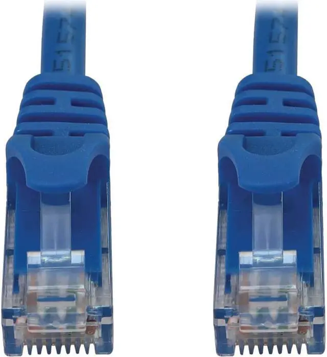 Alt view image 4 of 6 - Tripp Lite Cat6a 10G Snagless Molded UTP Ethernet Cable (RJ45 M/M), PoE, Blue, 25 ft. (7.6 m) - 25 ft Category 6a Network Cable for Network Device, Switch, Patch Panel, Server, Router, Hub, Printer, C