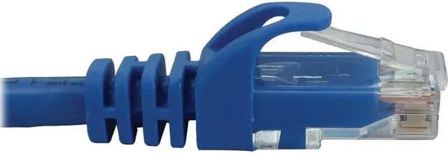 Alt view image 3 of 6 - Tripp Lite Cat6a 10G Snagless Molded UTP Ethernet Cable (RJ45 M/M), PoE, Blue, 25 ft. (7.6 m) - 25 ft Category 6a Network Cable for Network Device, Switch, Patch Panel, Server, Router, Hub, Printer, C