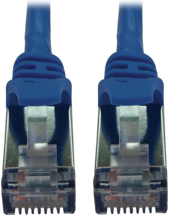 Alt view image 2 of 5 - Tripp Lite Cat6a 10G Snagless Shielded Slim STP Ethernet Cable (RJ45 M/M), PoE, Blue, 25 ft. (7.6 m) - 25 ft Category 6a Network Cable for Network Device, Server, Switch, Router, Hub, Printer, Compute
