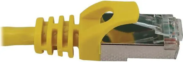 Alt view image 3 of 6 - Tripp Lite Cat6a 10G Snagless Shielded Slim STP Ethernet Cable (RJ45 M/M), PoE, Yellow, 25 ft. (7.6 m) - 25 ft Category 6a Network Cable for Network Device, Server, Switch, Router, Hub, Printer, Compu