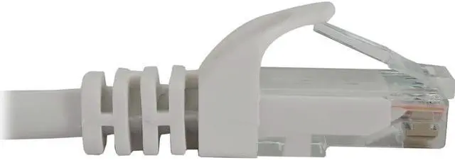 Alt view image 4 of 5 - Tripp Lite Cat6a 10G Snagless Molded UTP Ethernet Cable (RJ45 M/M), PoE, White, 25 ft. (7.6 m) - 25 ft Category 6a Network Cable for Network Device, Switch, Patch Panel, Server, Router, Hub, Printer,