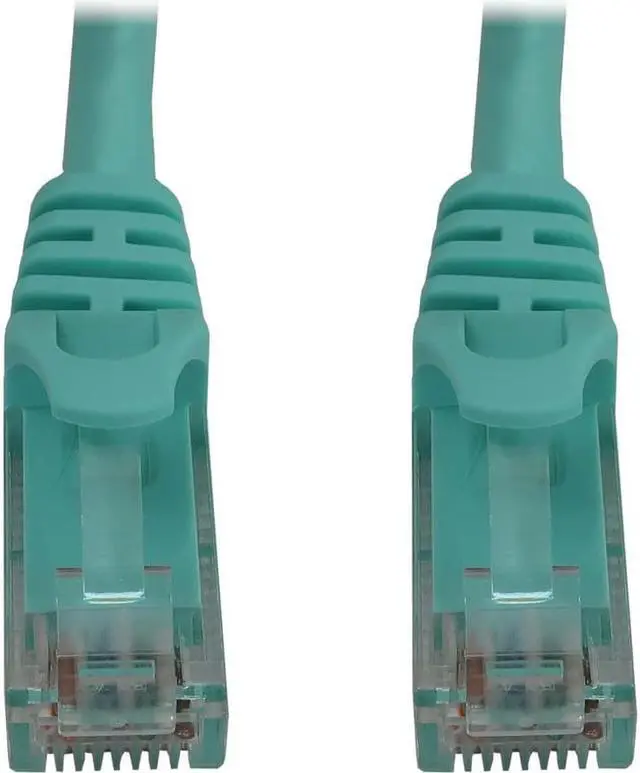 Alt view image 5 of 6 - Tripp Lite Cat6a 10G Snagless Molded UTP Ethernet Cable (RJ45 M/M), PoE, Aqua, 6 ft. (1.8 m) - 6 ft Category 6a Network Cable for Network Device, Switch, Patch Panel, Server, Router, Hub, Printer, Com