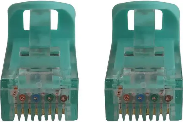 Alt view image 6 of 6 - Tripp Lite Cat6a 10G Snagless Molded UTP Ethernet Cable (RJ45 M/M), PoE, Aqua, 6 ft. (1.8 m) - 6 ft Category 6a Network Cable for Network Device, Switch, Patch Panel, Server, Router, Hub, Printer, Com