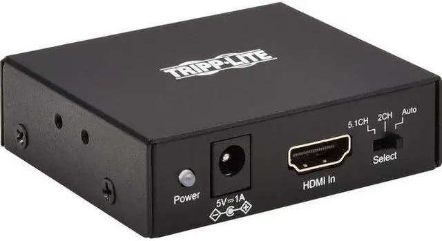 Alt view image 3 of 19 - Tripp Lite 4K HDMI Audio De-Embedder/Extractor with TOSLINK P130000AUDIO2