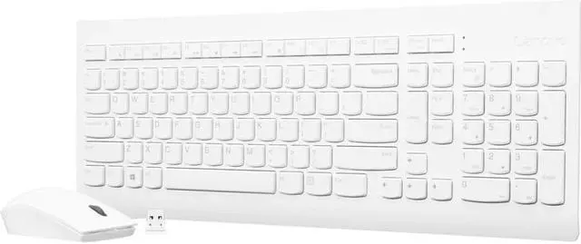 Alt view image 9 of 12 - Lenovo 510 Wireless Combo Keyboard & Mouse (White) - US English