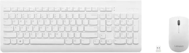 Alt view image 10 of 12 - Lenovo 510 Wireless Combo Keyboard & Mouse (White) - US English