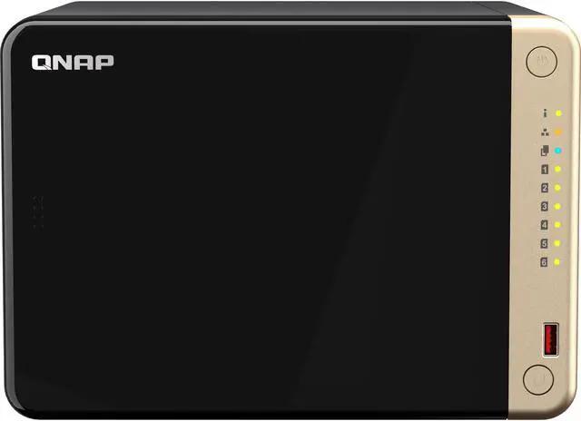 Alt view image 7 of 10 - QNAP Turbo NAS TS-664-8G 6-Bay Diskless SAN/NAS Storage System TS6648GUS