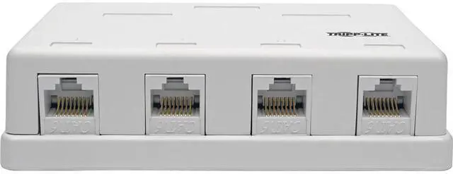 Alt view image 14 of 17 - Tripp Lite Cat6 Surface-Mount Box 4-Port Unshielded 110 Idc Punchdown Rj45
