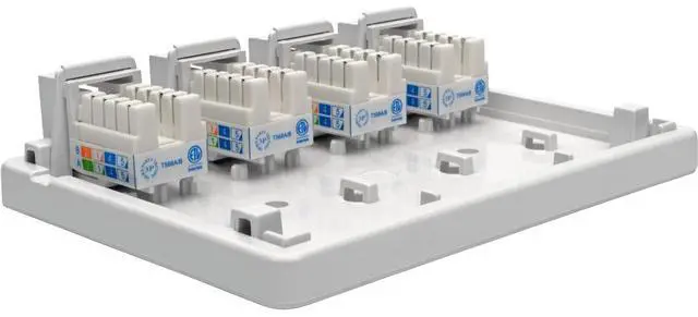 Alt view image 11 of 17 - Tripp Lite Cat6 Surface-Mount Box 4-Port Unshielded 110 Idc Punchdown Rj45