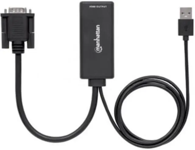 Alt view image 11 of 18 - Manhattan VGA and USB to HDMI Converter - Functions: Signal Conversion - USB, VGA - 1920 x 1080 - Mac, PC - External