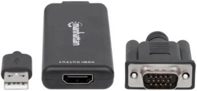 Alt view image 10 of 18 - Manhattan VGA and USB to HDMI Converter - Functions: Signal Conversion - USB, VGA - 1920 x 1080 - Mac, PC - External