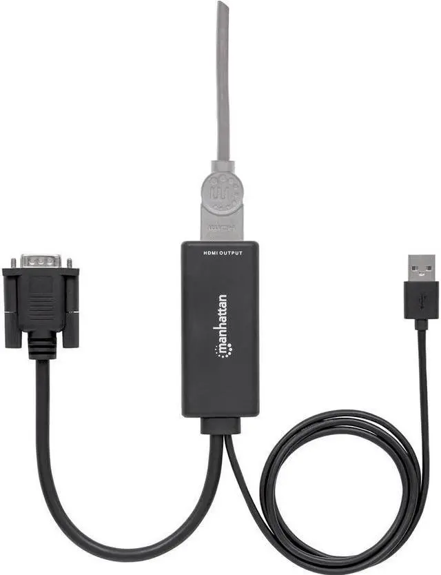 Alt view image 14 of 18 - Manhattan VGA and USB to HDMI Converter - Functions: Signal Conversion - USB, VGA - 1920 x 1080 - Mac, PC - External