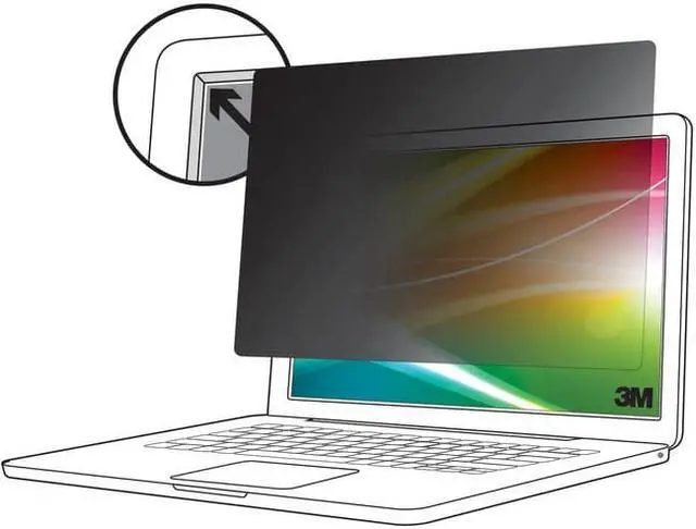 Alt view image 3 of 8 - 3M Bright Screen Privacy Filter for 14in Laptop, 16:10, BP140W1B - For 14" Widescreen LCD 2 in 1 Notebook - 16:10 - Scratch Resistant, Fingerprint Resistant - Anti-glare