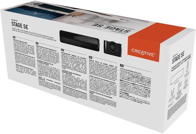Alt view image 8 of 8 - Creative Stage SE Under-Monitor Soundbar with USB Digital Audio and Bluetooth 5.3, Clear Dialog and Surround by Sound Blaster, Powered via Adapter