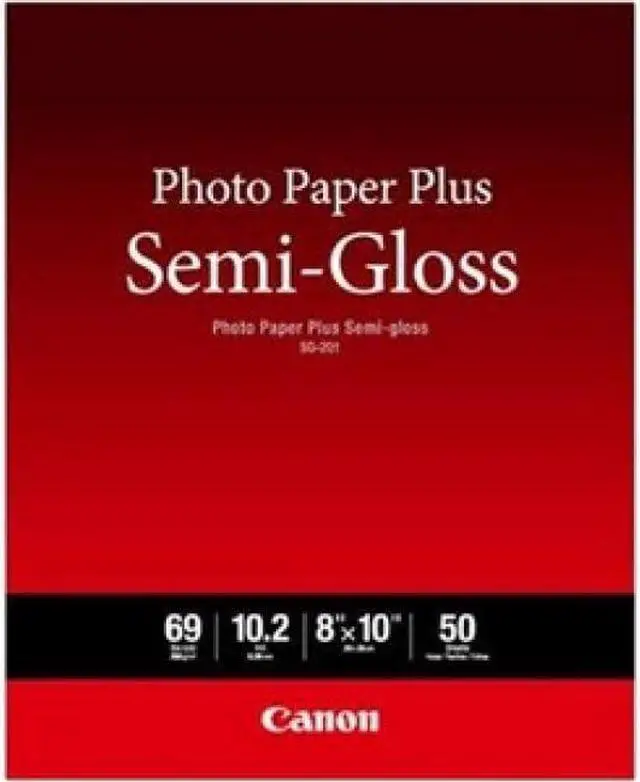 Alt view image 3 of 6 - Canon SG-201 8x10 Semi-Gloss Photo Paper Single Pack of 50 Sheets 1686B062