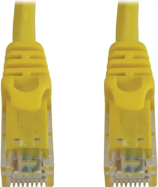 Alt view image 8 of 10 - Tripp Lite Cat6a 10G Snagless Molded UTP Ethernet Cable (RJ45 M/M), PoE, Yellow, 50 ft. (15.2 m) - 50 ft Category 6a Network Cable for Network Device, Switch, Patch Panel, Server, Router, Hub, Printer