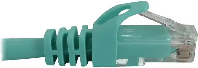 Alt view image 7 of 10 - Tripp Lite Cat6a 10G Snagless Molded UTP Ethernet Cable (RJ45 M/M), PoE, Aqua, 50 ft. (15.2 m) - 50 ft Category 6a Network Cable for Network Device, Switch, Patch Panel, Server, Router, Hub, Printer,