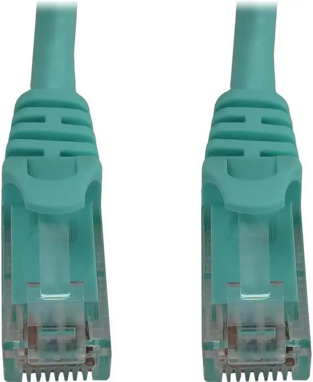 Alt view image 9 of 10 - Tripp Lite Cat6a 10G Snagless Molded UTP Ethernet Cable (RJ45 M/M), PoE, Aqua, 50 ft. (15.2 m) - 50 ft Category 6a Network Cable for Network Device, Switch, Patch Panel, Server, Router, Hub, Printer,