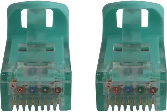 Alt view image 8 of 10 - Tripp Lite Cat6a 10G Snagless Molded UTP Ethernet Cable (RJ45 M/M), PoE, Aqua, 50 ft. (15.2 m) - 50 ft Category 6a Network Cable for Network Device, Switch, Patch Panel, Server, Router, Hub, Printer,