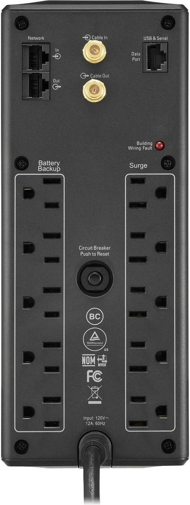 Alt view image 5 of 19 - APC by Schneider Electric Back UPS Pro BX1500M, Compact Tower, 1500VA, AVR, LCD, 120V